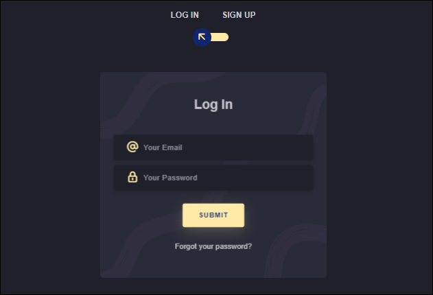 Login and signup Form Design using HTML and Pure CSS