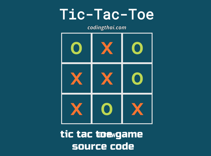 tic tac toe game source code