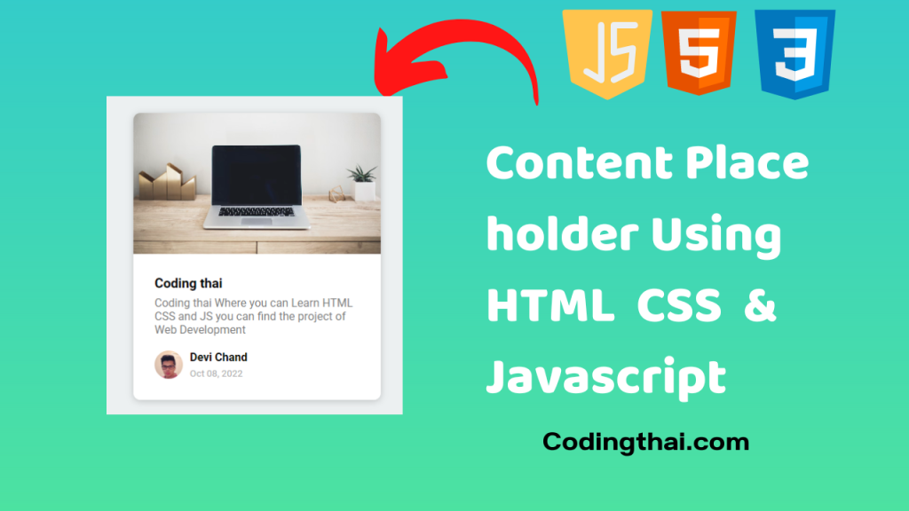 Content Placeholder Using HTML5 CSS3 & JavaScript