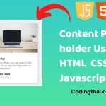 Content Placeholder Using HTML5 CSS3 & JavaScript