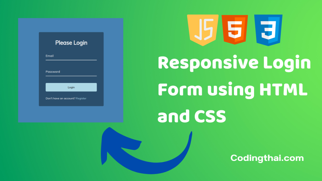 Responsive Login Form using HTML and CSS
