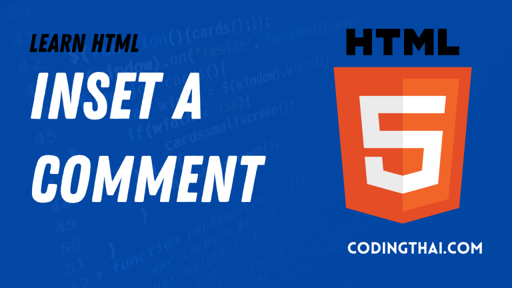 Inserting a Comment tag in HTML5