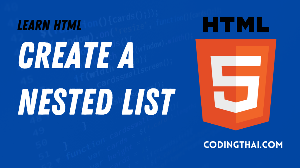 Create a Nested List in HTML 5