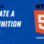 Creating a Definition list in HTML 5