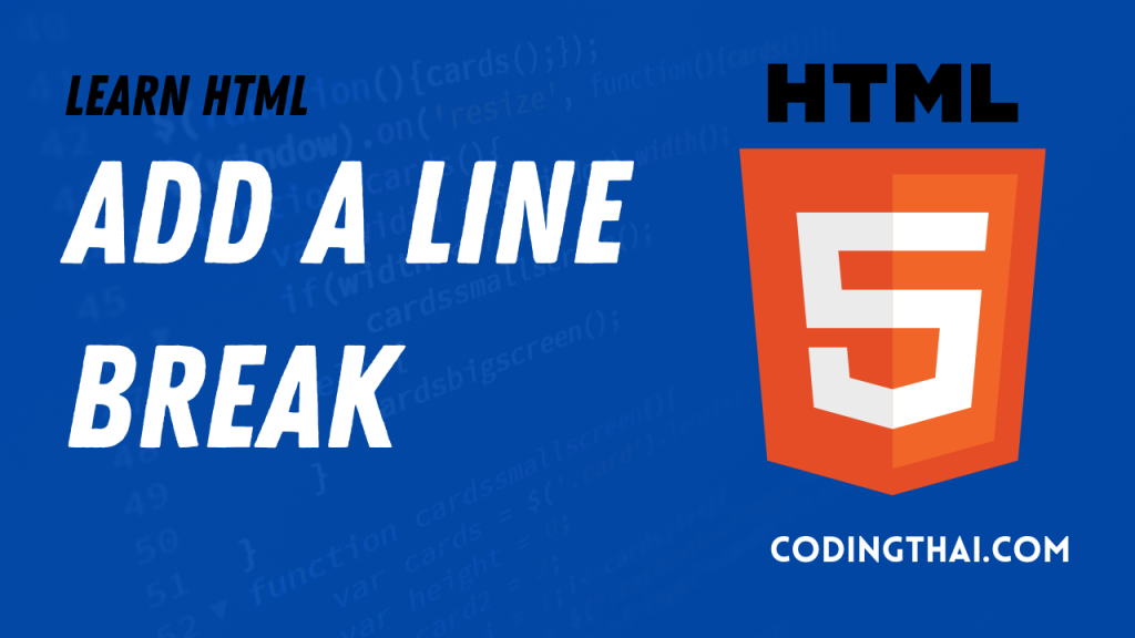 Line Break Tag in HTML5