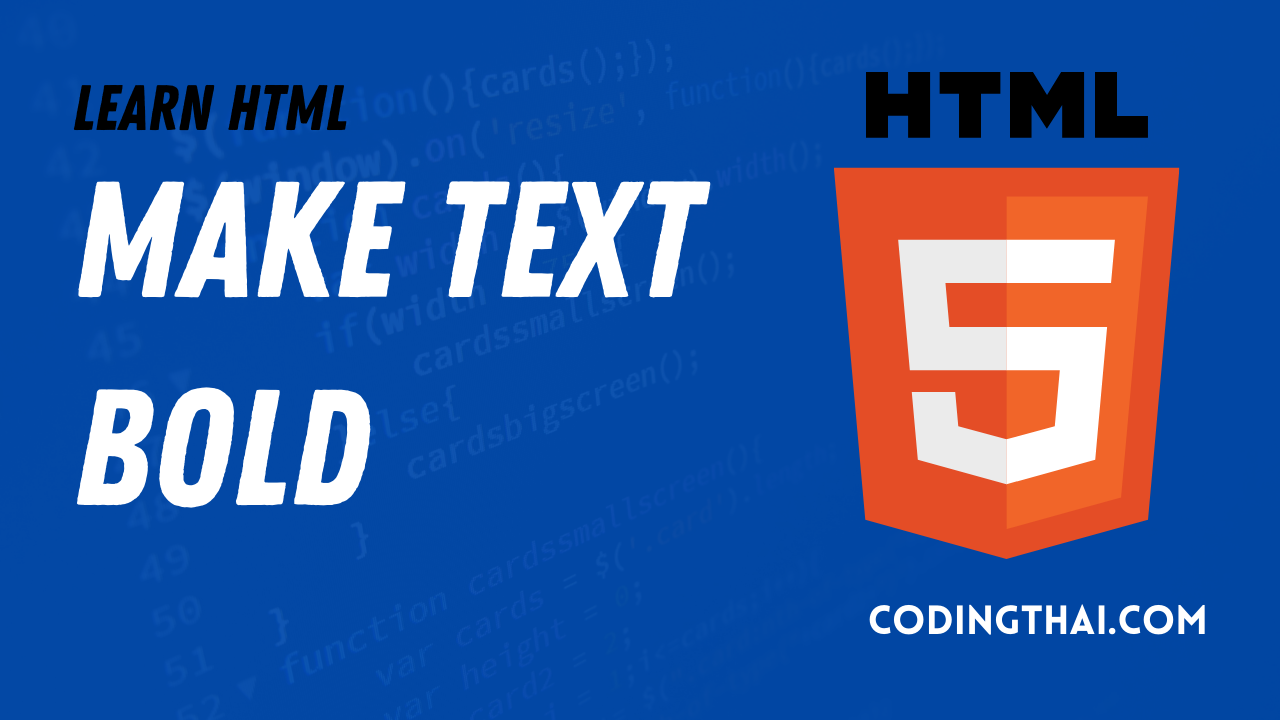 Text Bold tag in HTML5