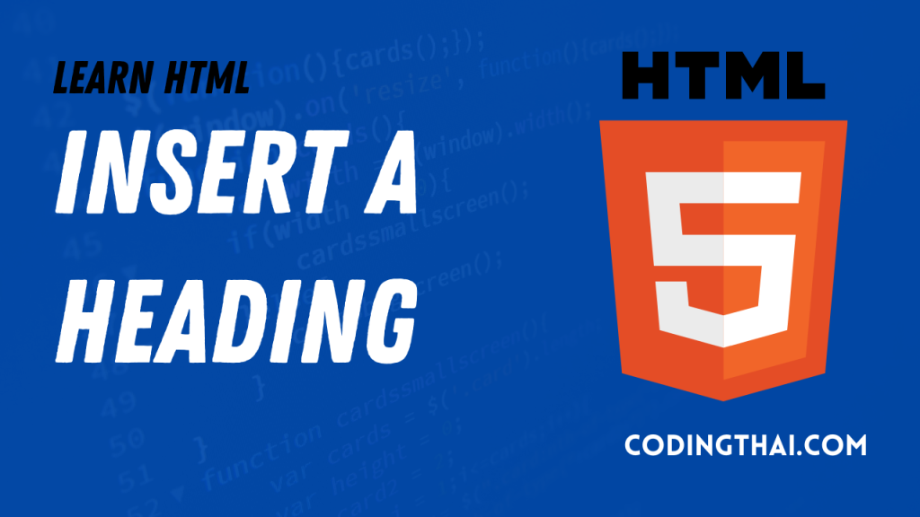 Inserting Heading Tags in HTML5