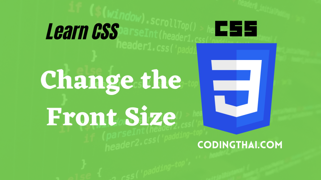 Change the Font Size in CSS3