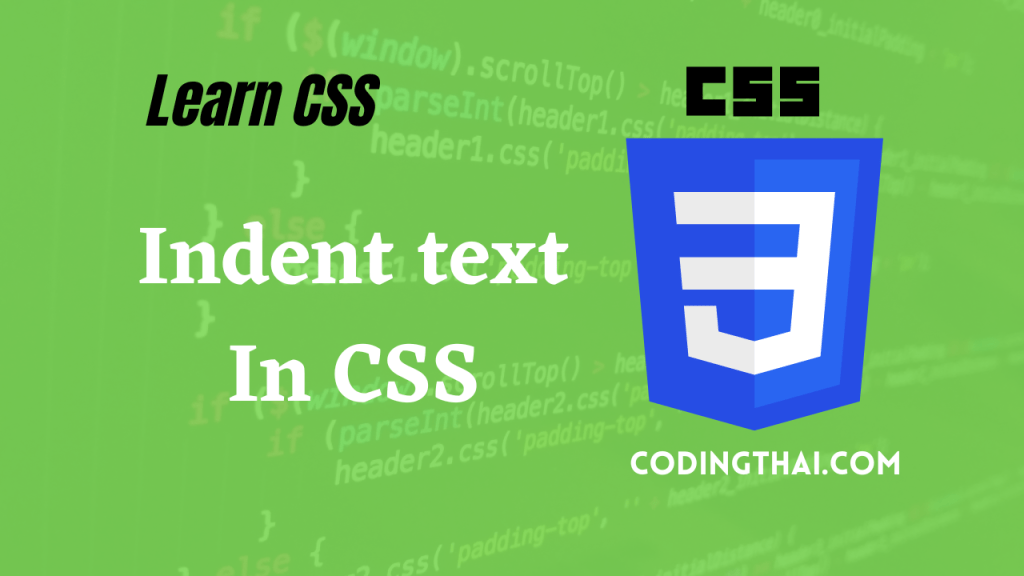 Indent text tag in CSS3