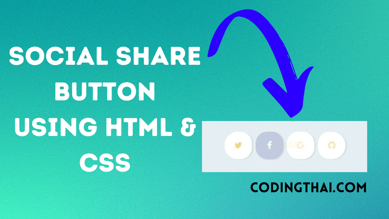 Social Share Button using HTML5 and CSS3