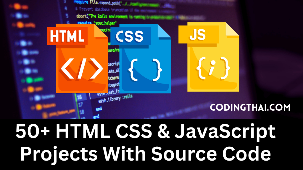 50+ HTML CSS & JavaScript Projects with Source Code