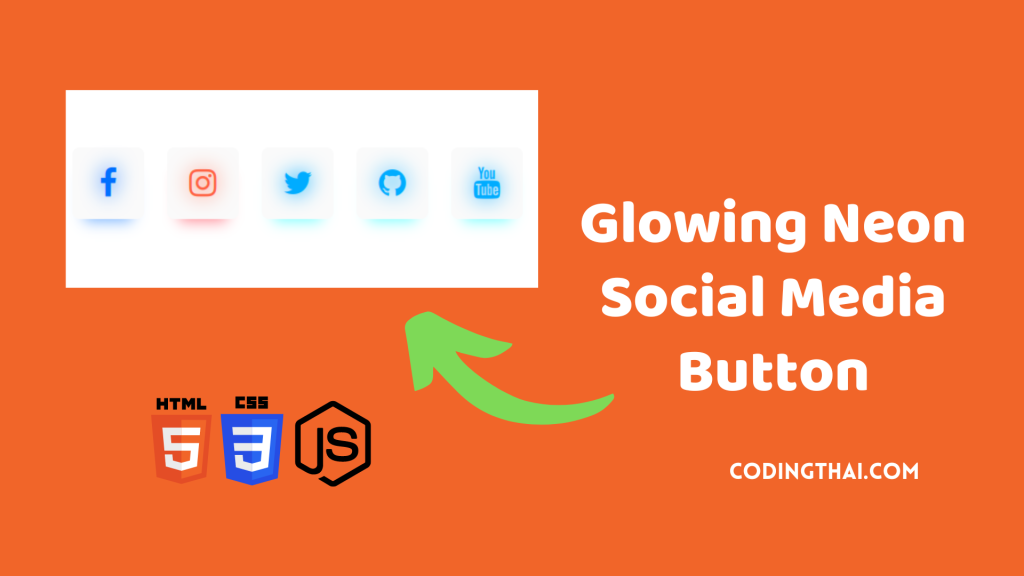 Glowing Neon Social Media Button| HTML and CSS Project